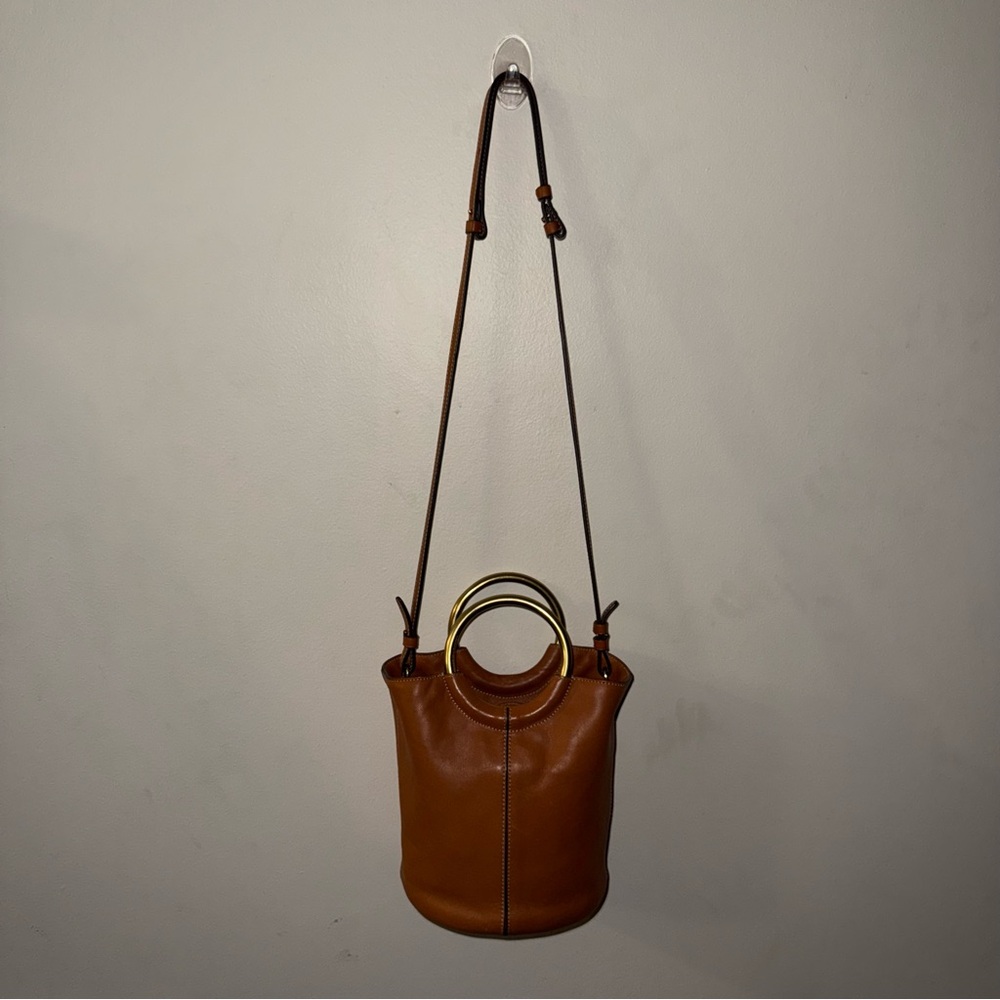 J.Crew Brown Bracelet Bucket Bag In Italian Leather - Picture 7 of 8